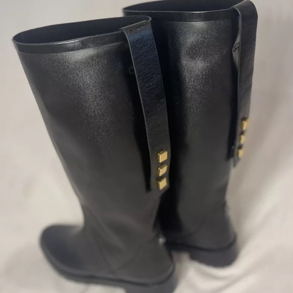Stuart Weitzman Womens Griffin Rainboots Square Stud Adjustable Strap Sz 8 - Picture 5 of 8